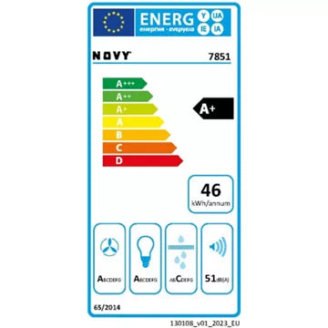 Hotte décorative murale inclinée NOVY 7851