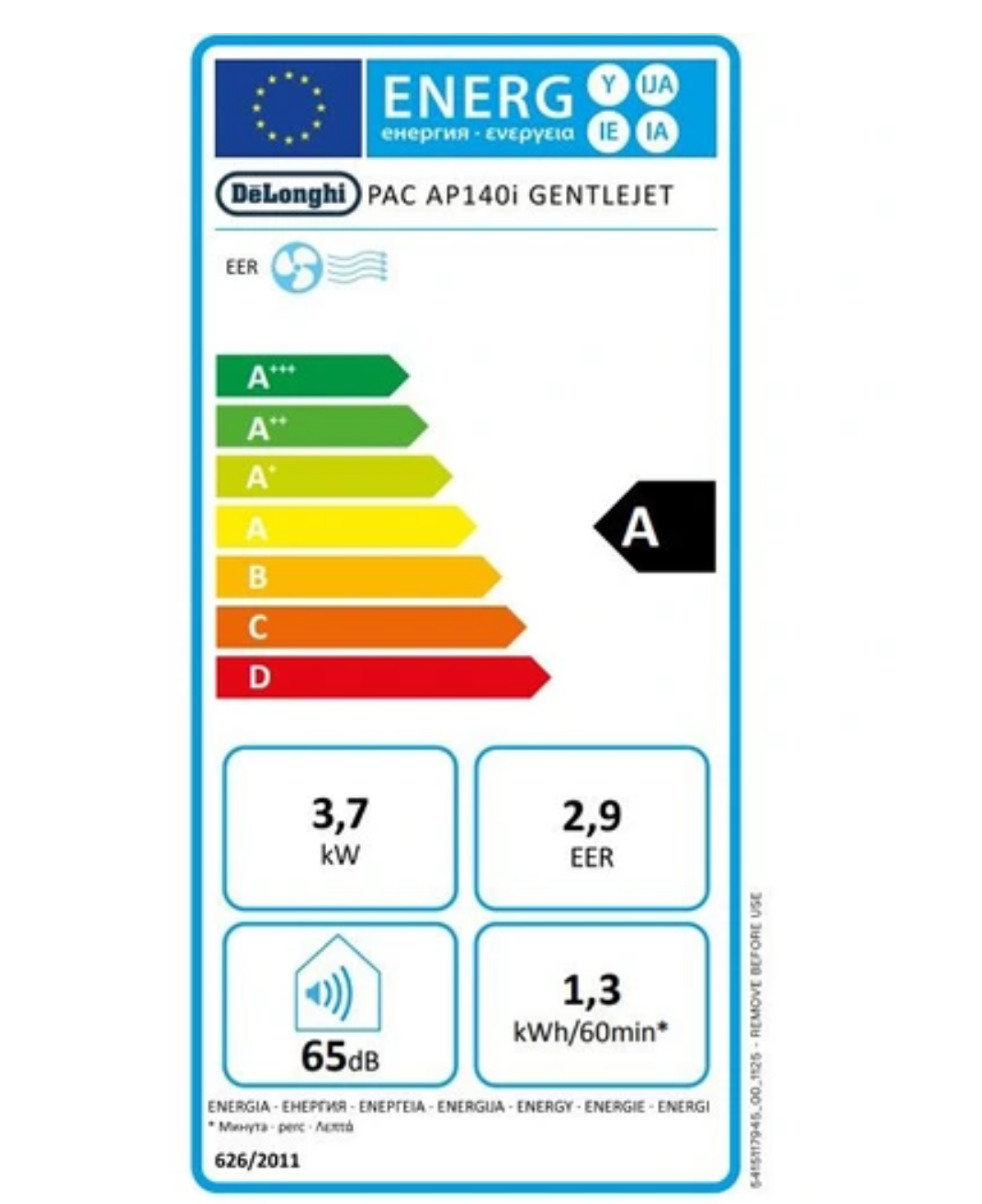 Climatiseur mobile Delonghi Pinguino PAC AP140i GentleJet Blanc