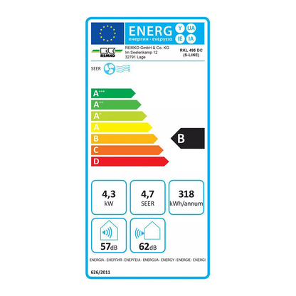 Climatiseur REMKO RKL 495 DC S-LINE (Ref 1616496)