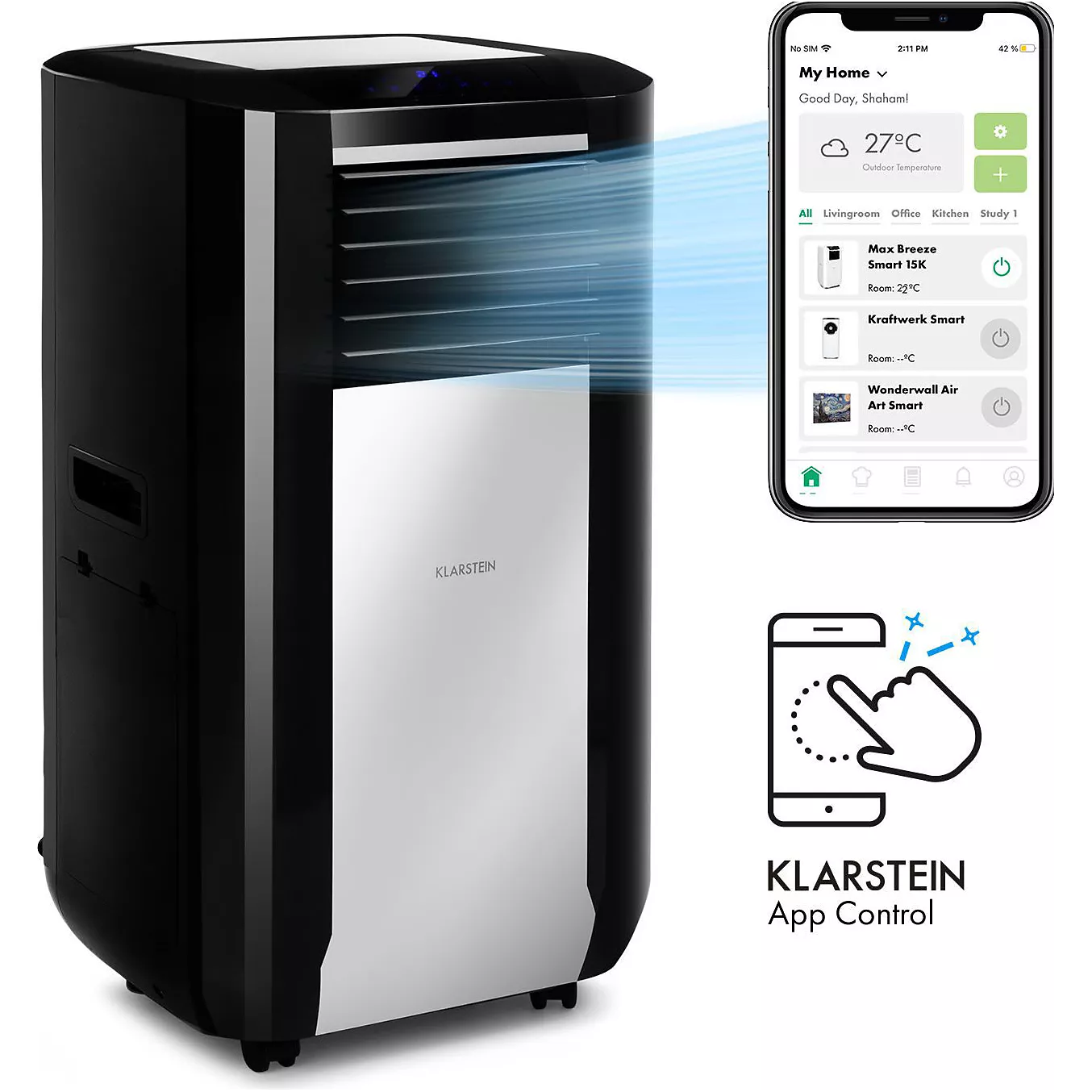 Climatiseur KLARSTEIN Max Breeze Smart - Noir
