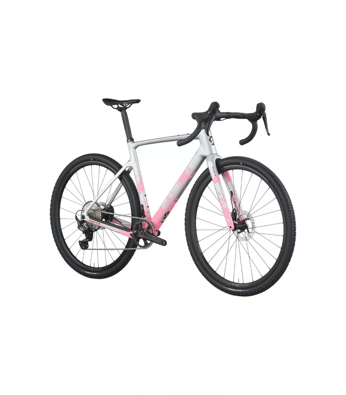 Vélo Gravel Scott Addict Gravel 30 2026 Gris Carbone
