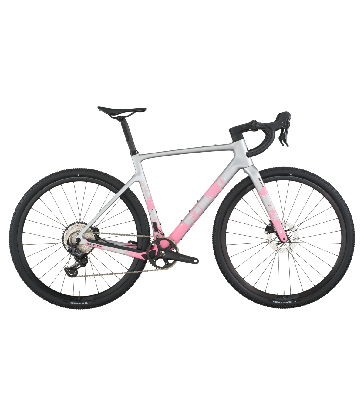 Vélo Gravel Scott Addict Gravel 30 2026 Gris Carbone